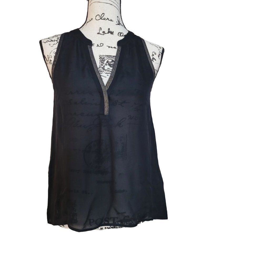 Joie Black 100% Silk Black Top - Size XS